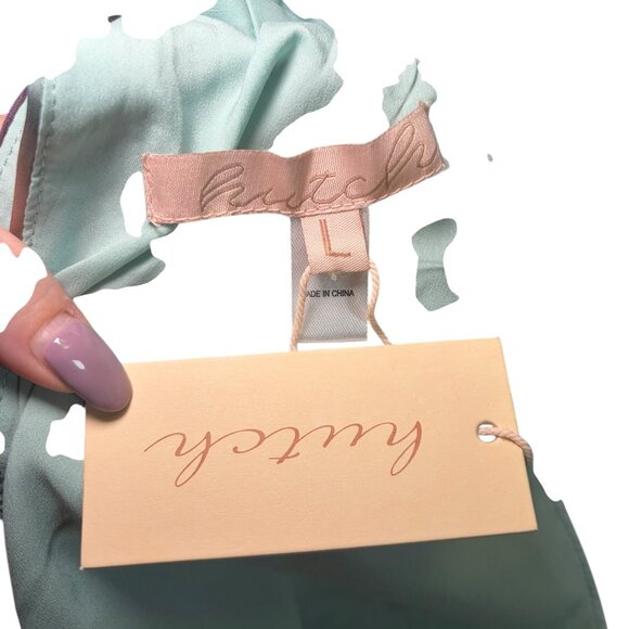 Hutch Sat Paige Ombre Wrap Maxi Dress Multicolor Tiered Halter L NWT - Picture 6 of 7